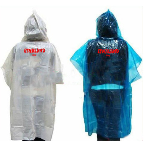 emergency disposable rain poncho with logo