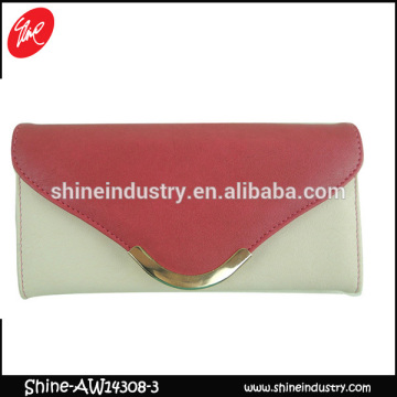 2015 latest fashion gold leather woman evening handbag