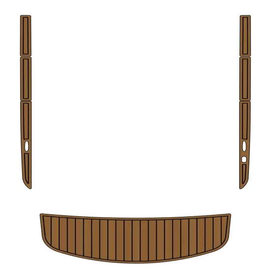 Moomba XLV Swim Step Rear Deck Boat EVA Faux Teak Deck Floor Pad 2007