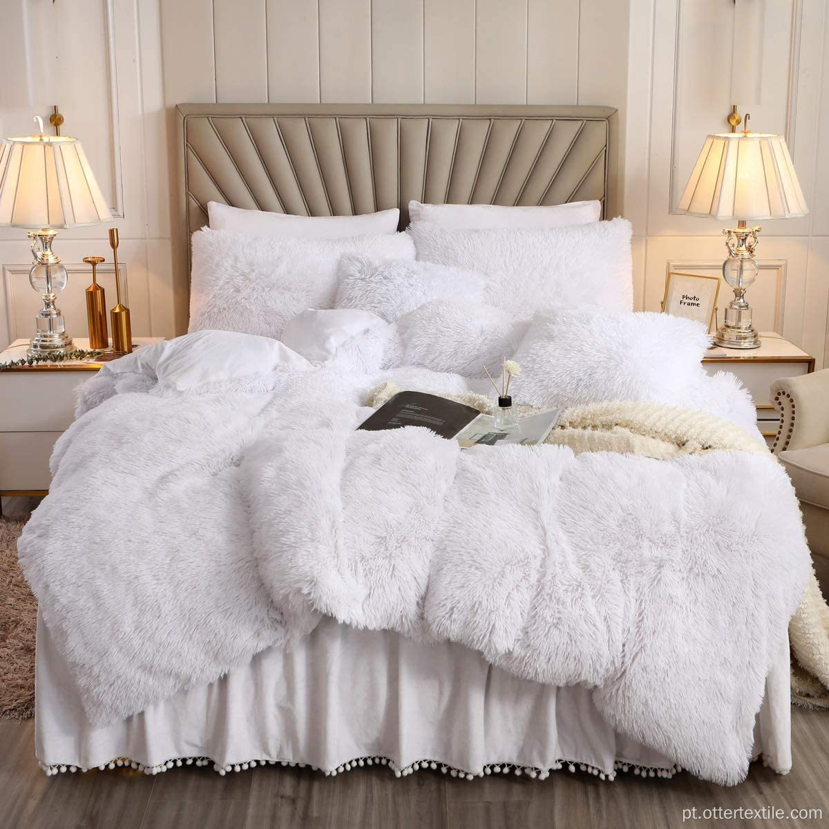 Conjuntos de cama King Size Winter Shaggy por atacado