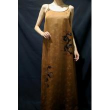 Vestido camisero largo amarillo de lujo - Seda Gambiered