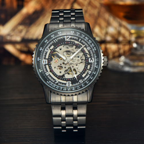 odm bands winner skeleton mechanical movement watch