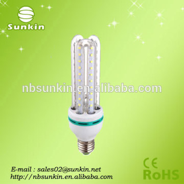 U Shape Energy Saving bulb light 360 Degree E27 3U 15W LED Corn Bulb