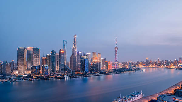 Eurocrane establishment in Shanghai skyline 2002