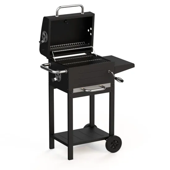 Adjustable Height Garden Heavy Duty Barbecue Smoker Trolley Charcoal BBQ Grills