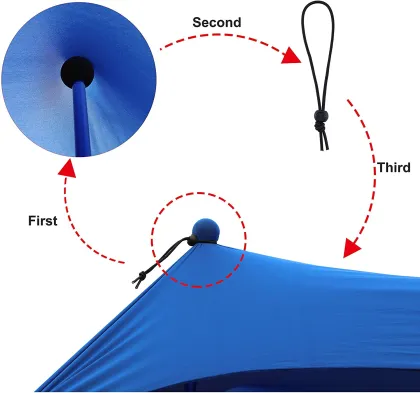 Customized Outdoor Pop-up Beach Sun-shading Canopy Awning with Sand Bags for Travel