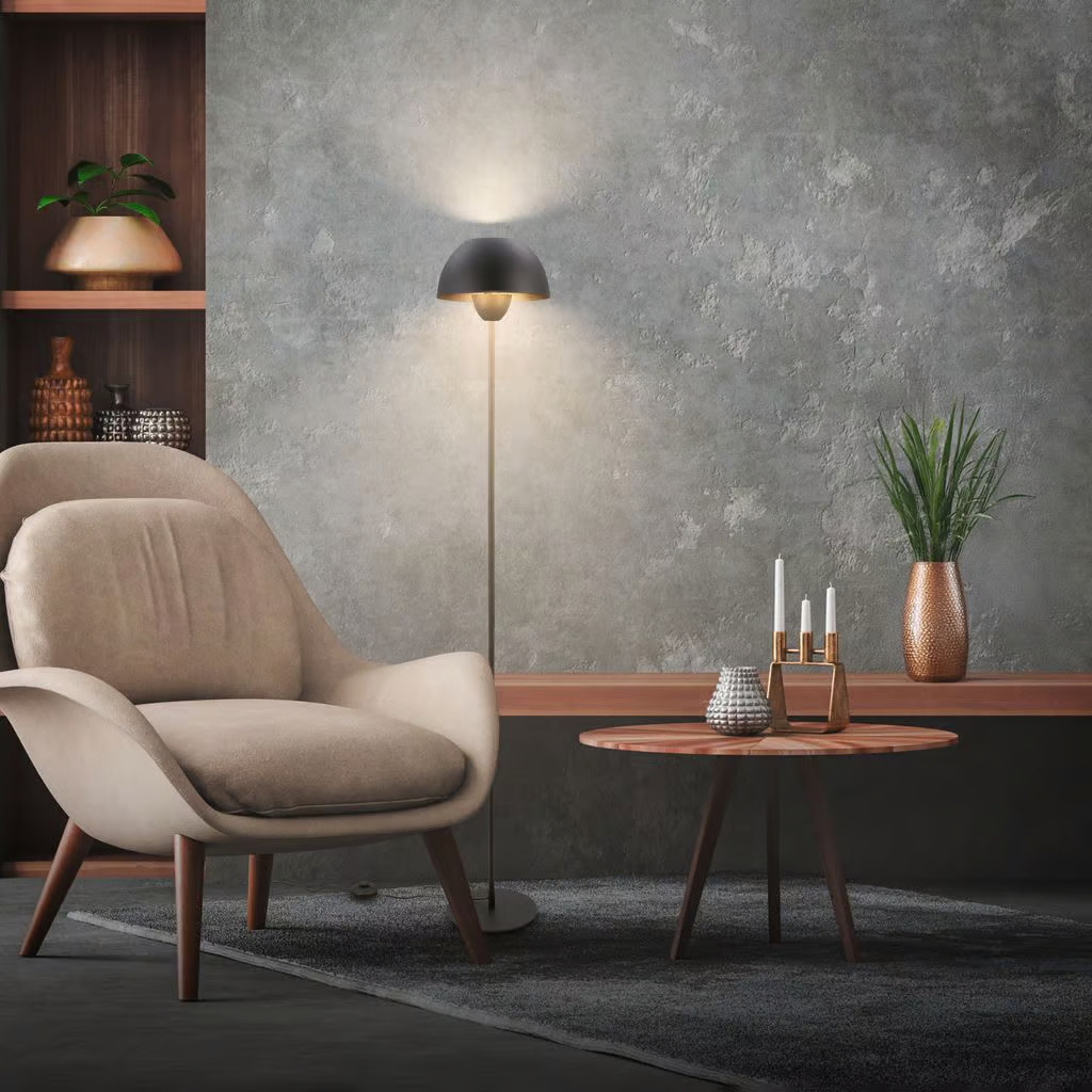 Modern Black E27 Floor Lamp with Switch for Living Room (6)