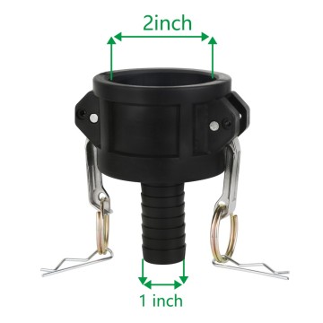 2 pulgadas a 1 pulgada de acoplamiento C PP adaptador Camblock