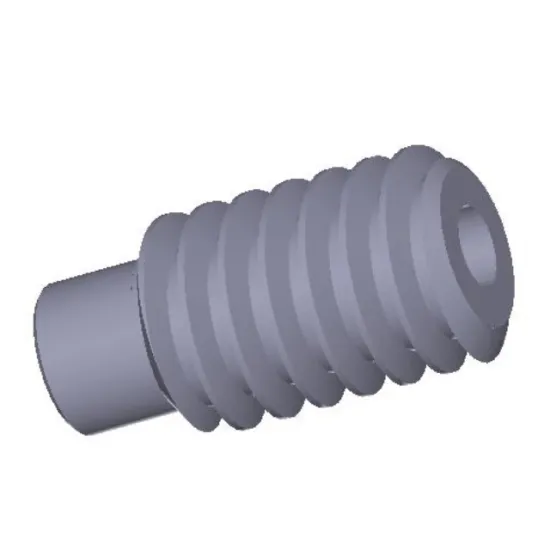 Custom high precision stainless steel steering Worm With Axial Bore