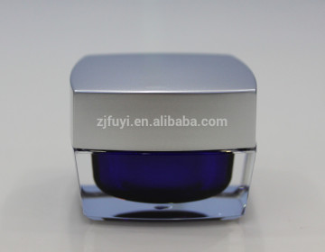 Empty Square Acrylic cosmetic cream Jar, plastic acrylic packing