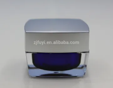 Empty Square Acrylic cosmetic cream Jar, plastic acrylic packing