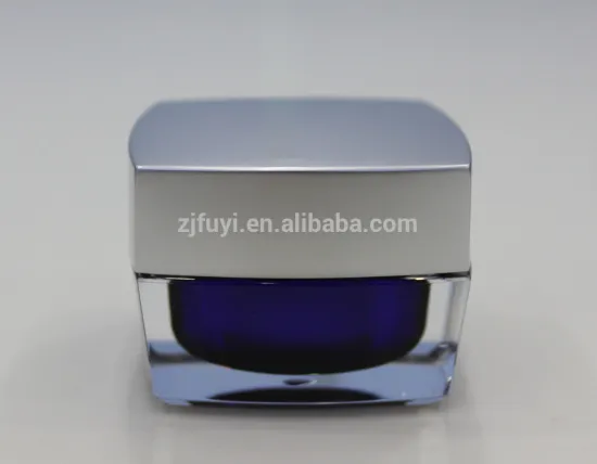 Empty Square Acrylic cosmetic cream Jar, plastic acrylic packing