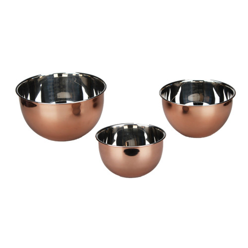 Copper stainless steel mixing bowl