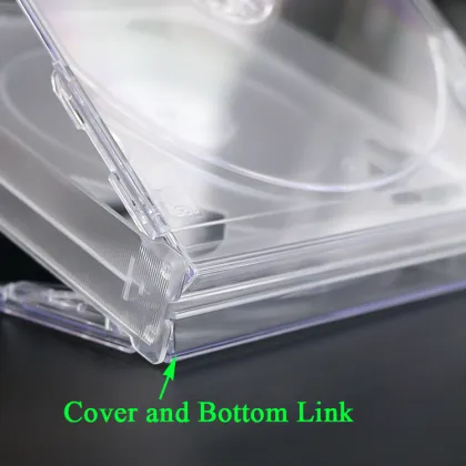 SUNSHING Transaprent CD DVD Cases For 3 CDs Super Clear CD Display Case