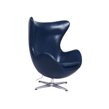 Mid Century Modern Arne Jacobsen ტყავის კვერცხის სავარძელი