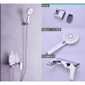 Bathroom wall mounted brass bathroom shower mixer faucet with slide bar Copper Sliding Column Head Sprayer