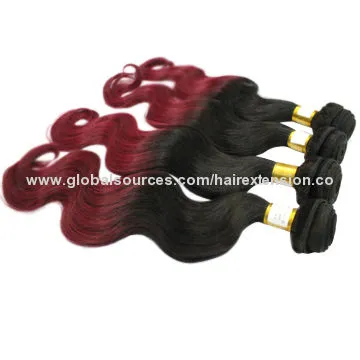 100g Two-tone color body wave human hair weaves