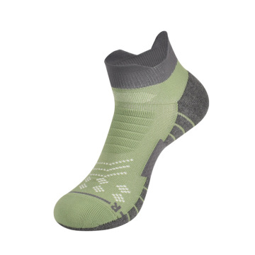 Unisex Athletic Socks: Green Organic Cotton Basketball & Soccer Sport Socks with Jacquard Design and Customizable Logo