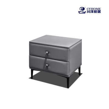 Gray High Leg Bedside Cabinet for Bedroom