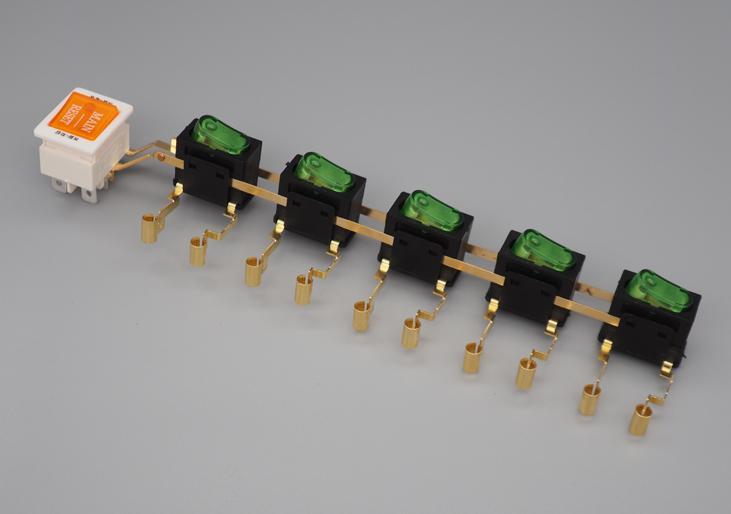 5H Neon/LED Double-Pole Multi-gang integral switch