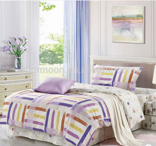 Elegant 3 piece 100% cotton reactive printed home bedding set/duvet cover set
