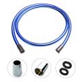 Blue PVC Flexible Shower Hose with Metal Nuts