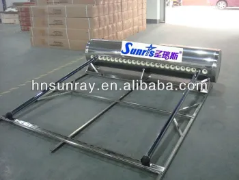Compact pressurized solar boiler with 0 degree frame
