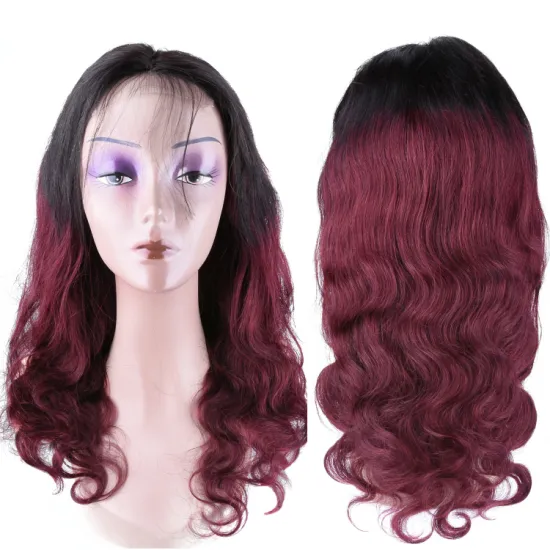 factory wholesale 150% density pre plucked different colors body wave 4*4 lace closure wig in stock