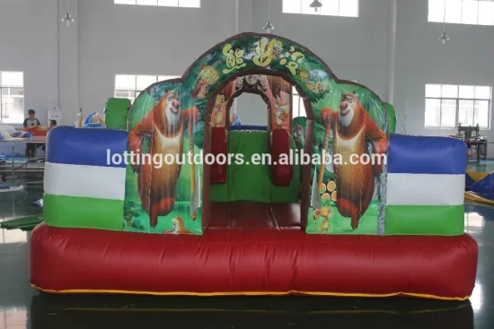 Lotting bear beautiful inflatable fun city castle