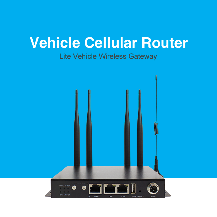V6000 Vehículo de grado industrial 4G Router Wifi Características 4G LTE Modem y Dual Band WiFi 802.11ac y soporte de desarrollo OpenWRT