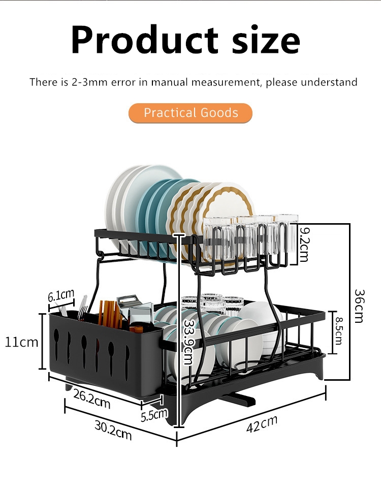 Multifunctional Storage Shelf For Kitchen Dish Dryer Rack