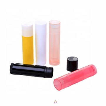 Black White Empty Plastic Twist Chapstick Lip Balm Tube