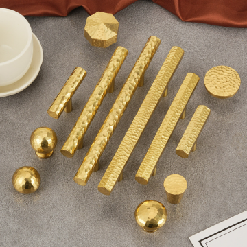 Hand Hammered Solid Brass Cabinet Furniture Pulls