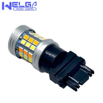 Hot Sale Auto Direction Indicator Lights - 12V Dual Color LED Bulb for Car DRL Turn Signal Lamp