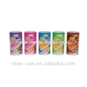 round potato chips tin box snack packing box