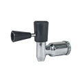 Hochwertiges Messing-Eckventil mit schwarzem ABS-Griff und Chrom-Finish