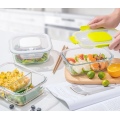 Boîte à lunch en verre pour chauffage au micro-ondes