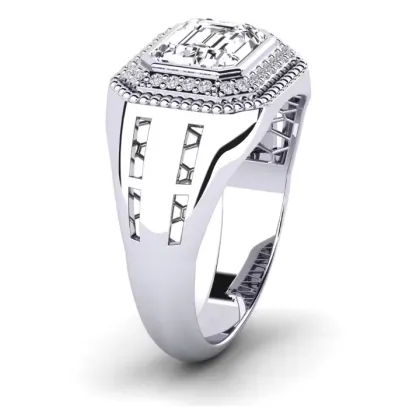 Men`s Luxury 18K Lab Diamond Ring