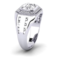 အမျိုးသားများဇိမ်ခံ 18K Lab Diamond လက်စွပ်