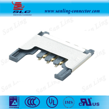 Short Type Pitch2.54mm SIM Card 6 Pin With Metal shell