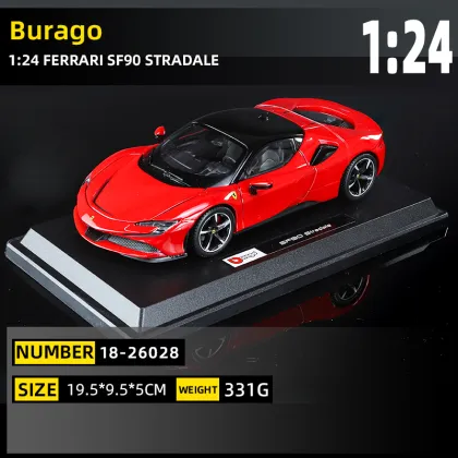 Bburago 1/24 SF90 Stradale Die-Cast Toy Car Model
