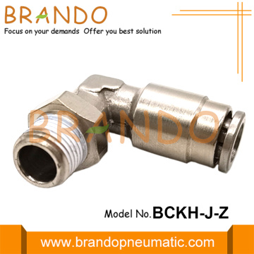 Brass Male Elbow Push In Pneumatic Hose Fitting