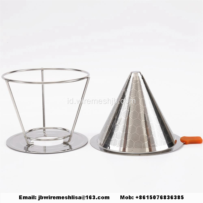 Reusable Stainless Steel Tuang Atas Filter Kopi