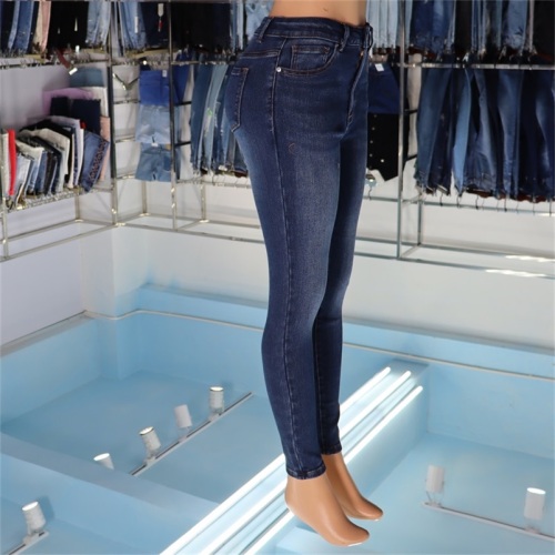 Damen Blue gewaschen Jeans Mode