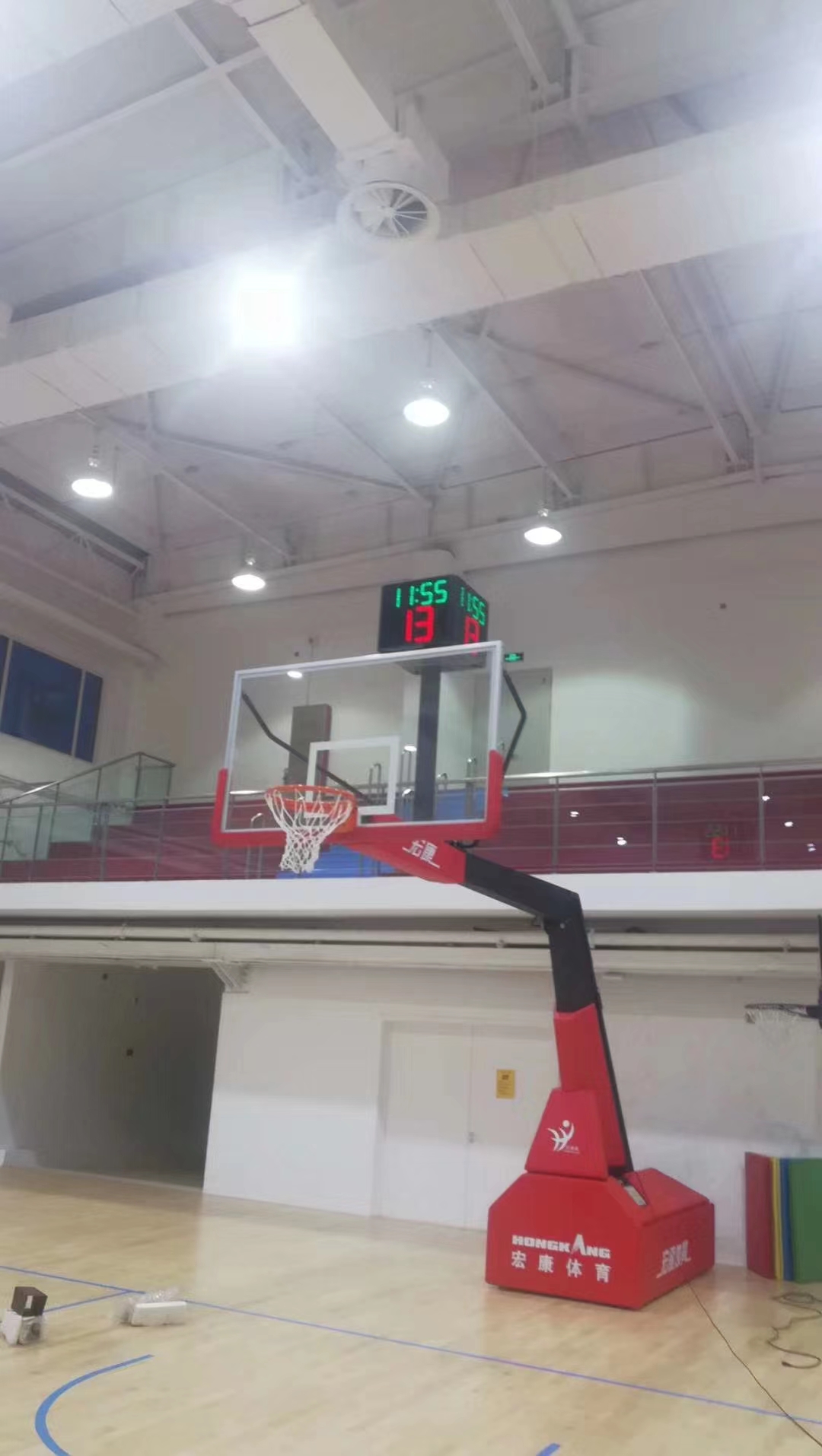 FIBA standard electric foldable Basketball hoop Stand