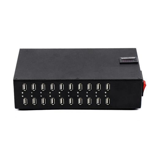 20 Ports USB -Ladegerät mit Lichtern 200 W Strom