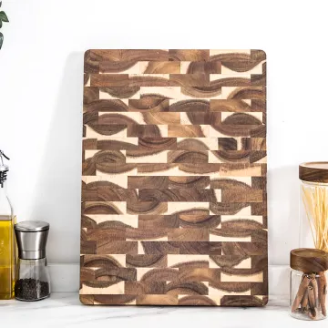Premium Acacia Wood End Grain Rectangle Cutting Board for Vegetable and Meat Chopping
