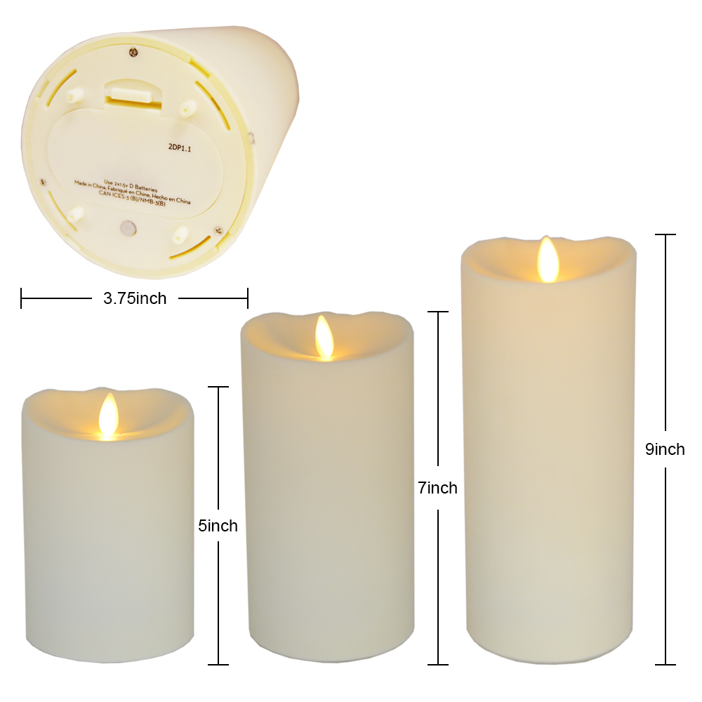 Waterproof Led Flameless Pillar Candles