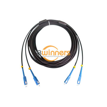 2F SC-SC SM Armored TPU Patch Cords blindados para exteriores