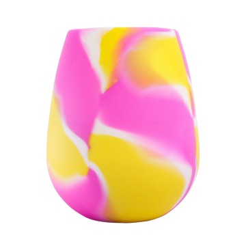 Custom Logo Silicone Red Wine Glasses - Mixed-color Camouflage Cups